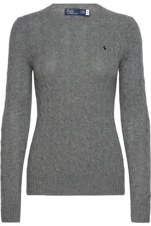 Ralph Lauren Cable-Knit Wool-Cashmere Sweater Grey