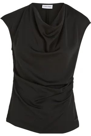 Calvin Klein Recycled Cdc Draped Top Black