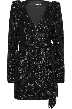 ROTATE Sequins Mini Wrap Dress