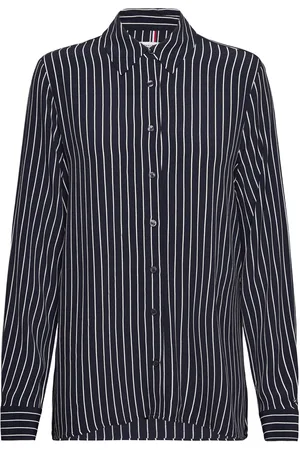 Tommy Hilfiger Fluid Viscose Crepe Shirt Navy