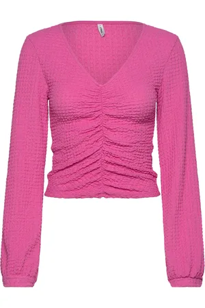 ONLY Onlmai L/S Ruching Top Cc Jrs Pink