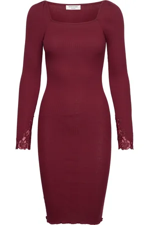 Rosemunde Silk Dress W/ Lace Red