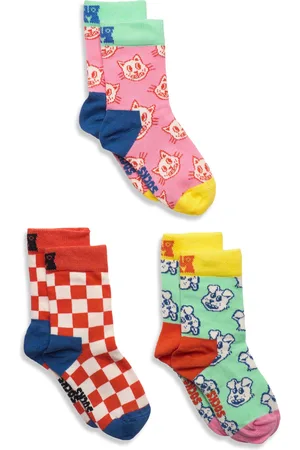 Happy Socks Kids 3-Pack Boozt Gift Set Patterned