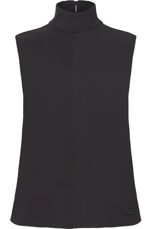 Calvin Klein Structure Twll Ns Mock Neck Top Black