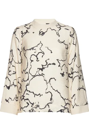 INWEAR Caitiw Rib Blouse Cream