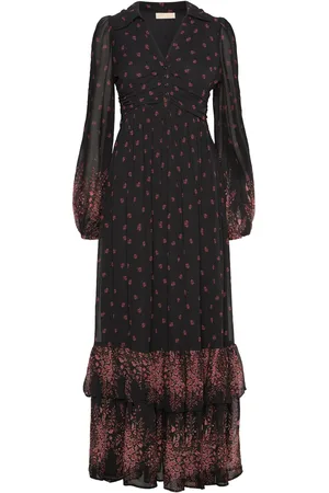 by Ti Mo Georgette Shirt Dress Black