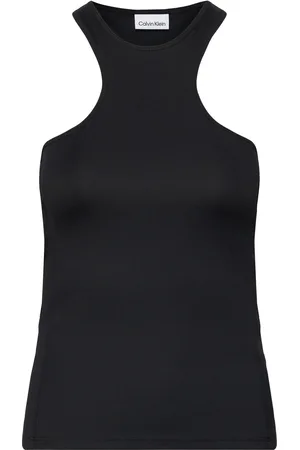 Calvin Klein Stretch Jersey Racer Tank Black