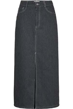 ONLY Onlmerle Hw Lon Slit Stripe Skirt Cc Pnt Navy