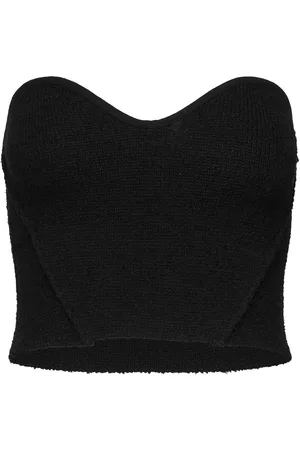 MANGO Tweed Corset Top
