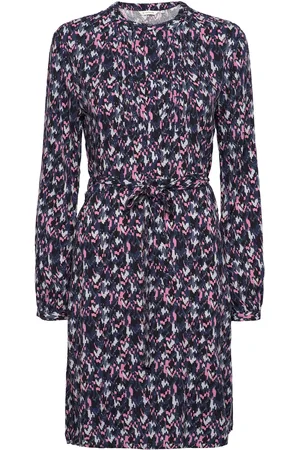 TOM TAILOR Dress With Dobby Structure Navy