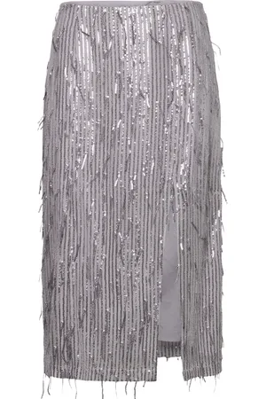 Hosbjerg Madelin Sequin Skirt Silver
