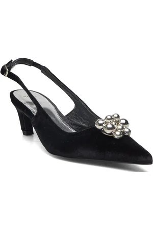 Dante 6 D6Yumi Velvet Slingback Pumps Black
