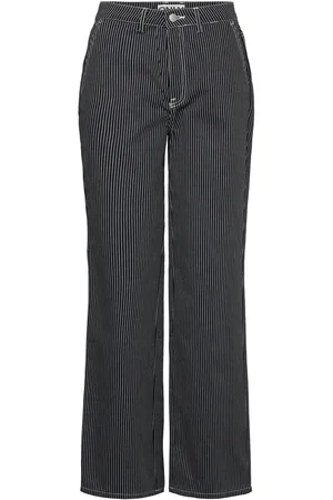 ONLY Onlmerle Hw Straight Stripe Pant Cc Pnt Navy