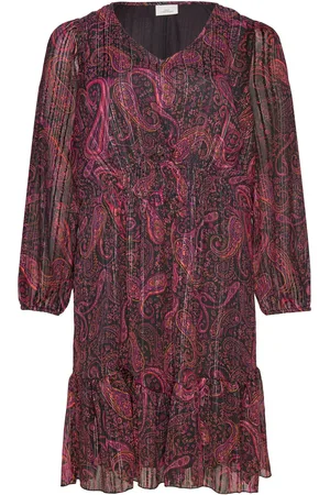 ONLY Carclarie Life L/S V-Neck Dress Aop Pink