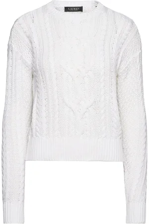 Ralph Lauren Cable-Knit Cotton Crewneck Sweater