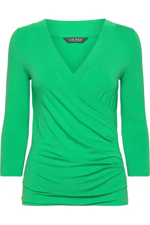 Ralph Lauren Surplice Jersey Top Green
