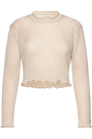 Calvin Klein Metallic Sweater Cream
