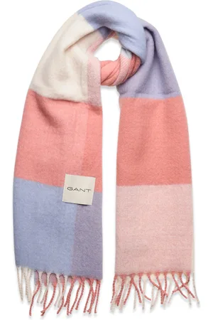 GANT Checked Scarf Blue