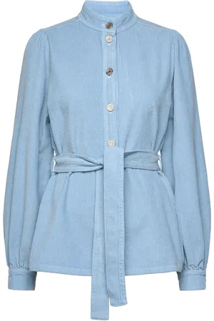 Stella Nova Corduroy Shirt With Belt Blue