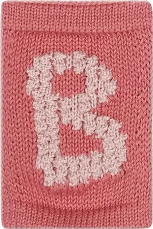 Smallstuff Knitted Letter B, Rose Pink