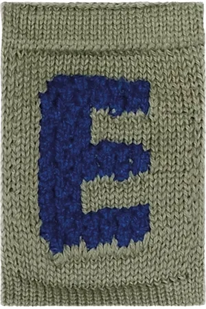 Smallstuff Knitted Letter E, Blue Green
