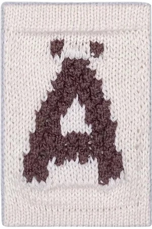 Smallstuff Knitted Letter Ä, Nature Cream