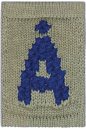 Smallstuff Knitted Letter Å, Blue Green