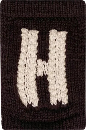 Smallstuff Knitted Letter H, Nature Brown