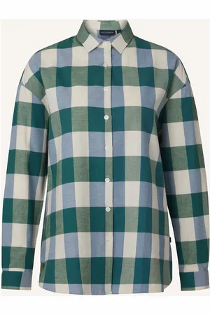 Lexington Edith Organic Cotton Flannel Check Shirt Green