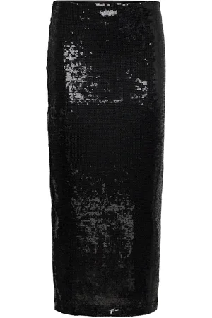 MANGO Sequin Midi Skirt