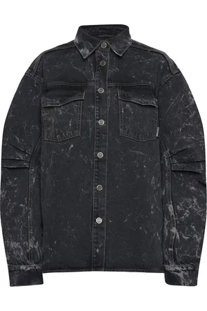 ROTATE Washed Twill Shirt Black