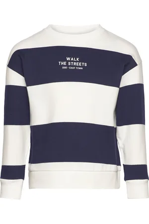 MANGO Striped Cotton-Blend Sweatshirt Patterned