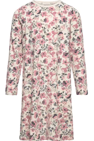 NAME IT Nkfnightgown Ls Nostalgia Flower Noos Pink