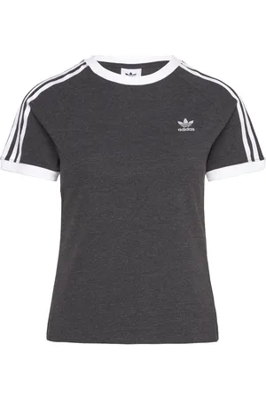 adidas 3 Stripe Raglan Tee Slim Black