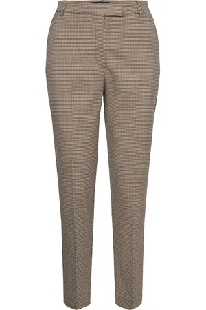 MANGO Mid-Rise Skinny Trousers Brown
