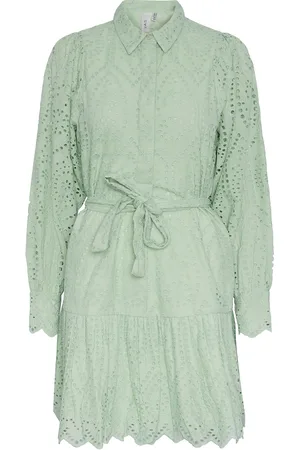 Y.A.S Holi Ls Belt Dress S. Green