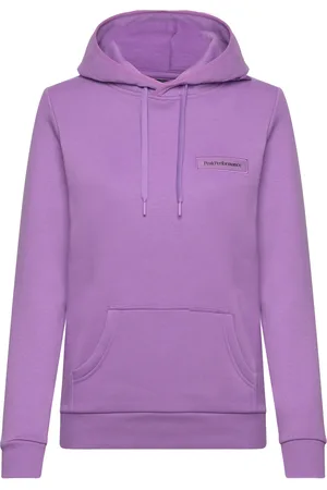 Peak Performance W Logo Hood Sweatshirt Purple