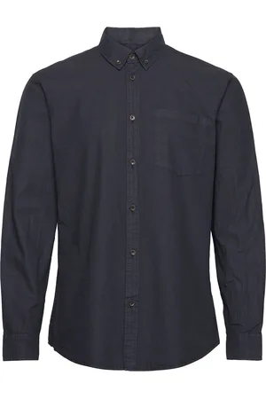 Anerkjendt Akkonrad L/S Poplin Shirt Noos Navy