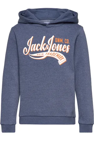 JACK & JONES Jjelogo Sweat Hood 2 Col 23/24 Sn Mni Navy Jack & J S