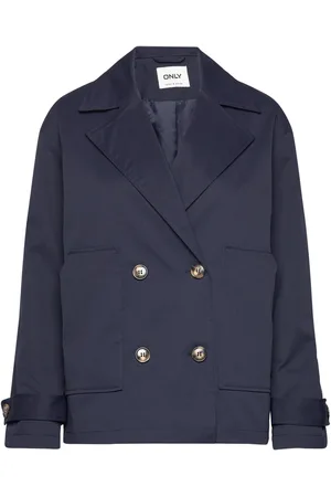 ONLY Onlgina Orchid Trenchcoat Short Cs Otw Blue