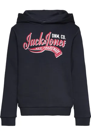 JACK & JONES Jjelogo Sweat Hood 2 Col 23/24 Sn Mni Navy Jack & J S
