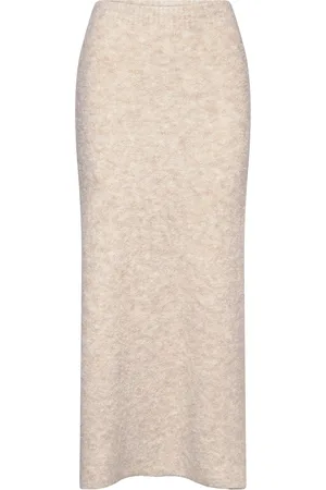 Norr Filine Knit Skirt Beige
