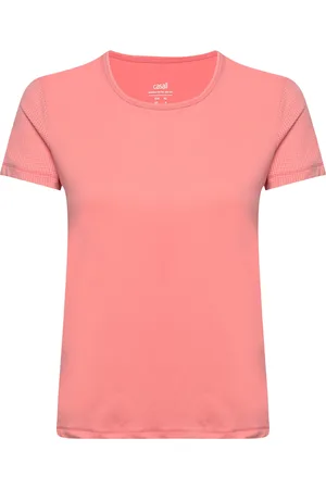 Casall Essential Mesh Detail Tee Coral