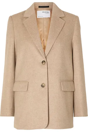 SELECTED Slfsasja Wool Blazer B Beige