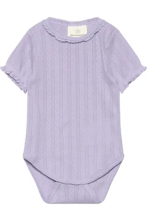 EN FANT Body Ss Pointelle Purple