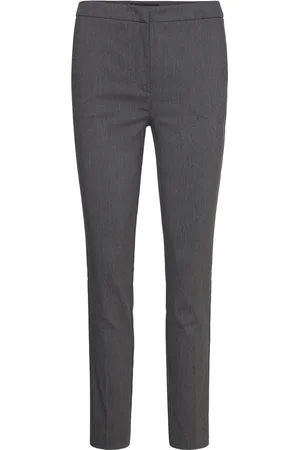 MANGO Crop Skinny Trousers Grey