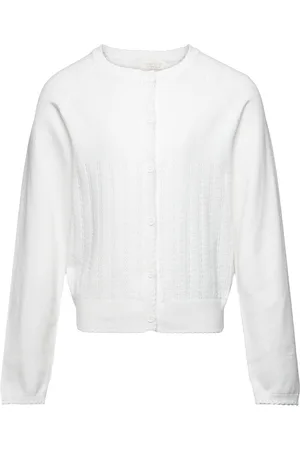 Creamie Cardigan Pointelle White