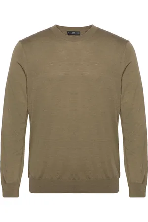 MANGO Merino Wool Washable Sweater Khaki