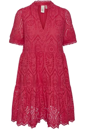 Y.A.S Holi Ss Dress S. Noos Red