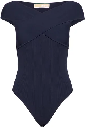 Michael Kors Eco Criss Cross Bodysuit Blue